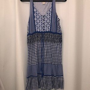 Blue patterned dress